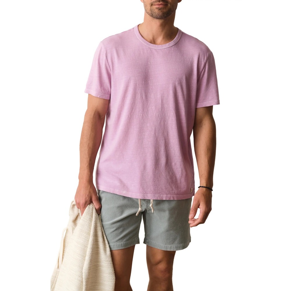 Marine Layer Relaxed Hemp Cotton Tee Pastel Lavender Large New With Tags